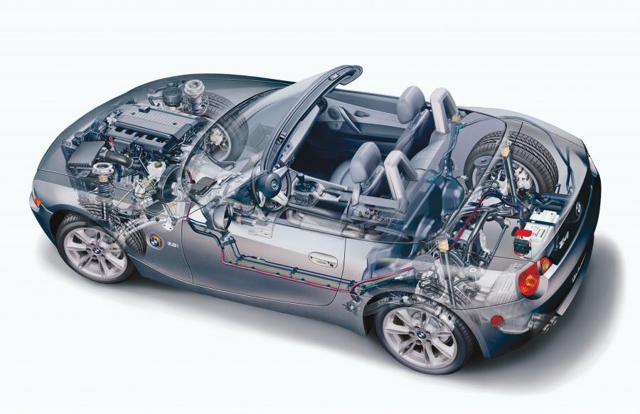 Схема BMW Z4 3.0i Roadster (E85) 2002 года  (фото 5 из 28)